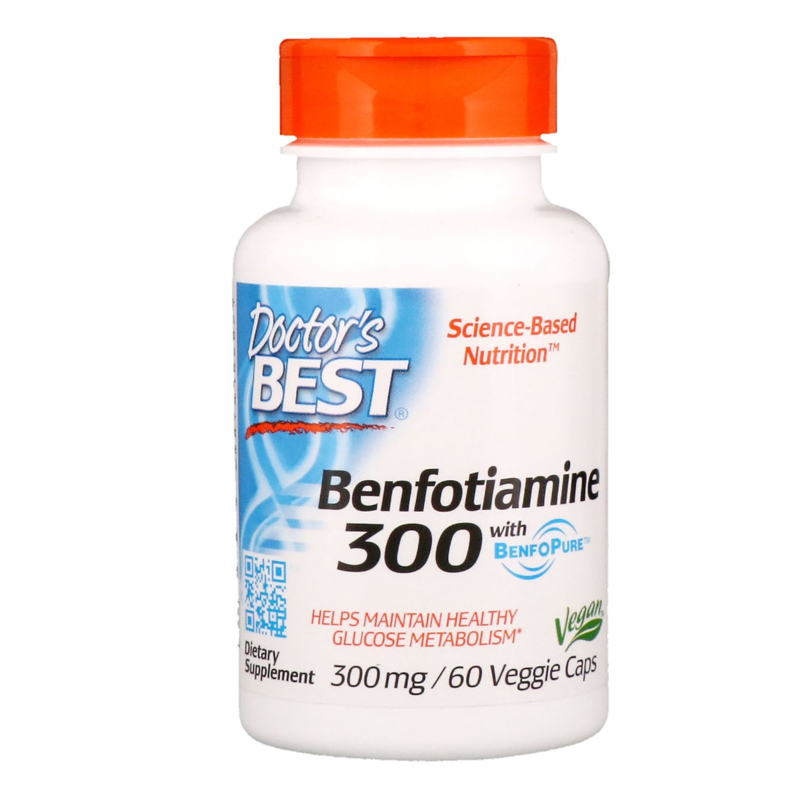 Doctor’s Best, Benfotiamine 300 300 mg, 60 Capsules UPC 753950002708 | HiLife Vitamins